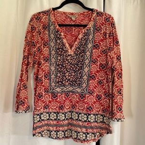 Lucky Brand long sleeve shirt size XL approx 20” W x 26” L No tears, rips, etc..